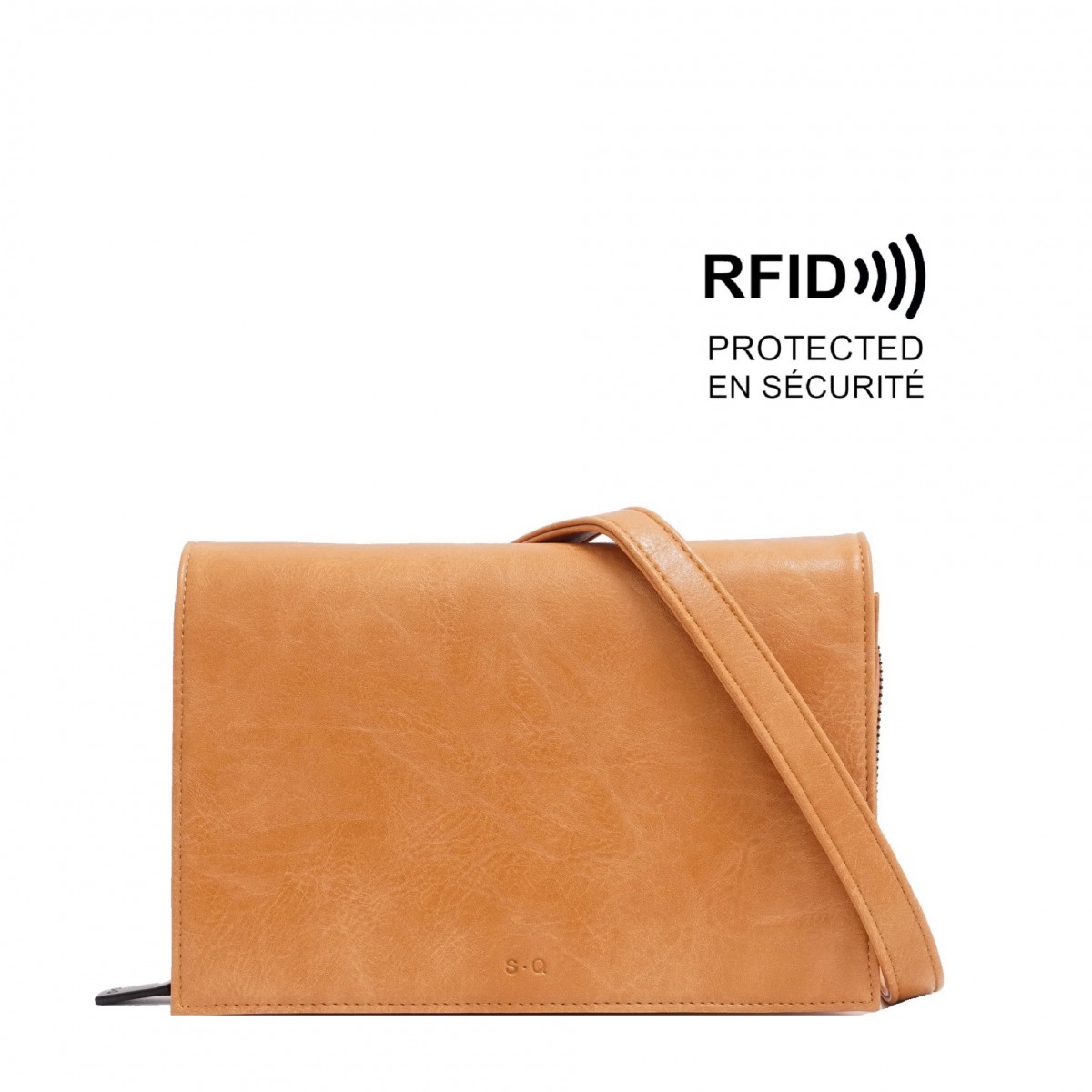 Nita Crossbody Wallet - Saddle Tan 